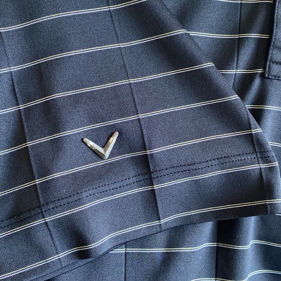 Callaway - Men’s Performance Tour Authentic Golf Polo in Black Micro Stripe - Picture 4 of 4